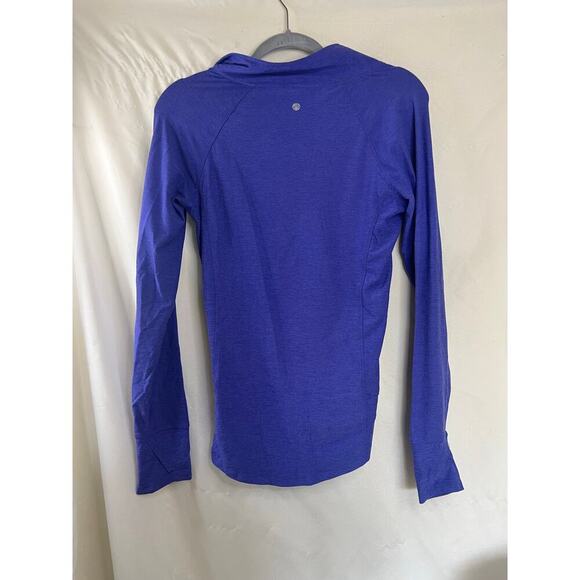 Apana Purple Long Sleeve Half Zip Womens Workout Top Size Small - Picture 3 of 3